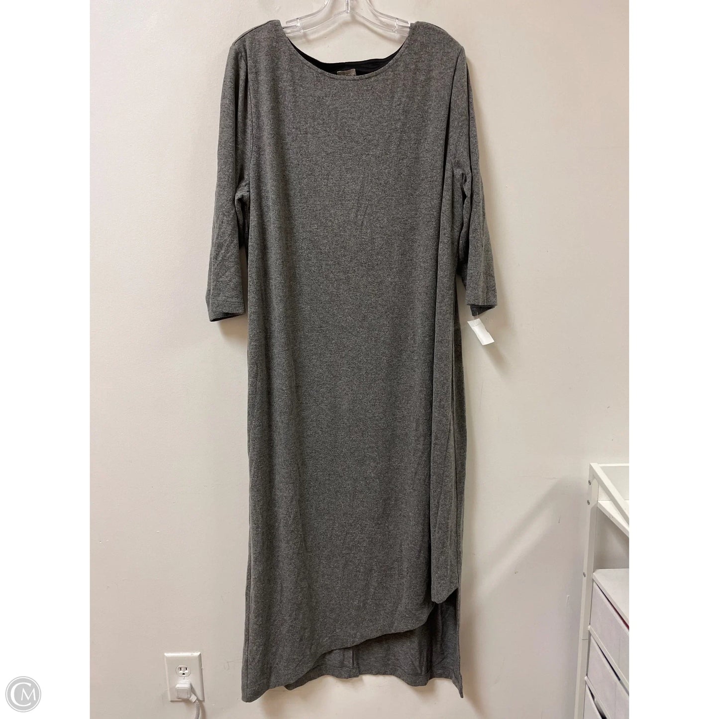 Dress Casual Maxi By Chicos In Grey, Size: 1x