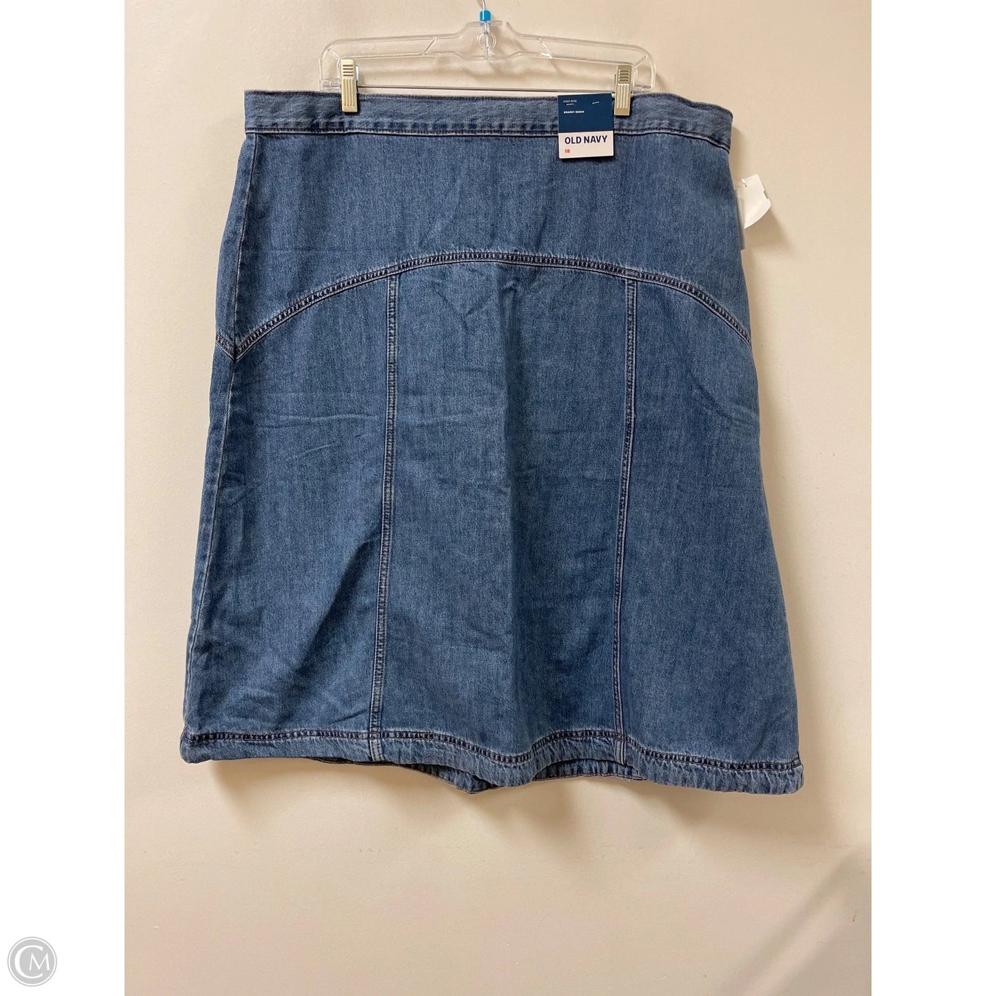 Skirt Midi By Old Navy In Blue Denim, Size: 18