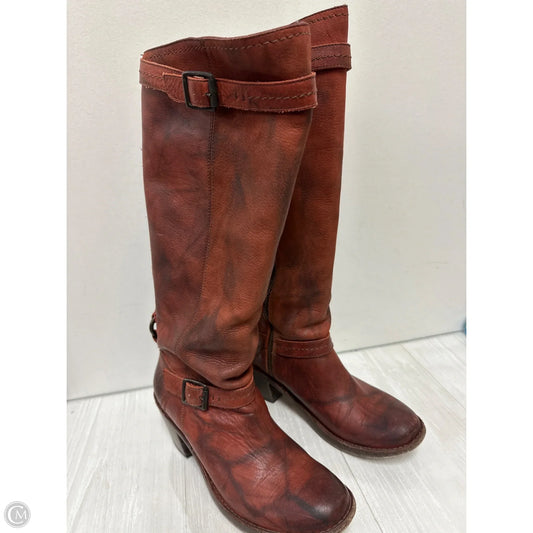 Boots Designer By Frye In Red, Size: 6.5
