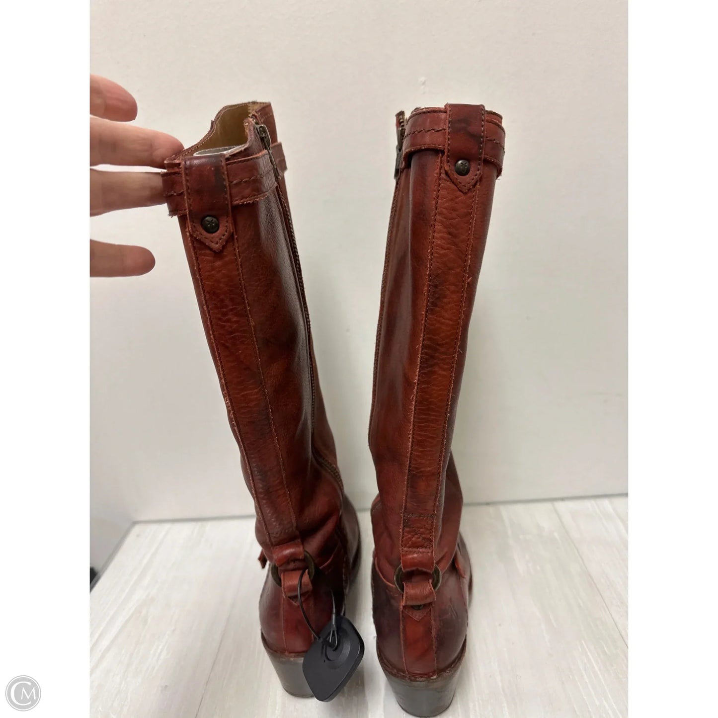Boots Designer By Frye In Red, Size: 6.5