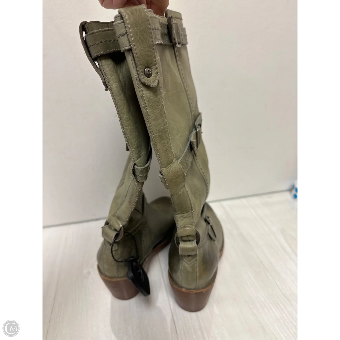 Boots Designer By Frye In Green, Size: 7