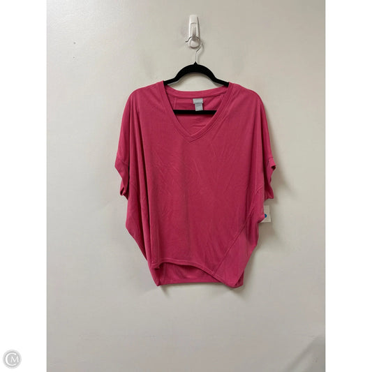 Top Short Sleeve By Chicos In Pink, Size: M