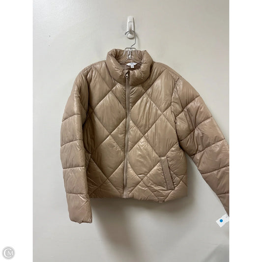 Coat Puffer & Quilted By Time And Tru In Cream, Size: Xl