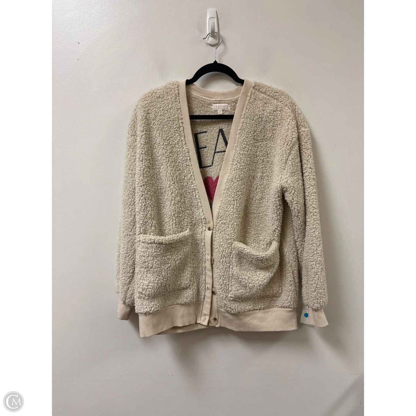 Sweater Cardigan By Cmb In Cream, Size: L