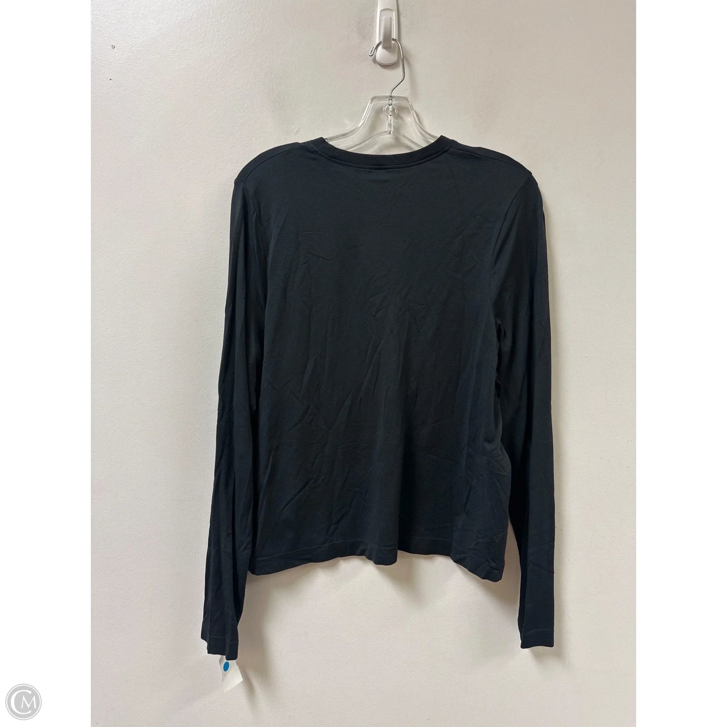 Athletic Top Long Sleeve Crewneck By Gym Shark In Black, Size: M