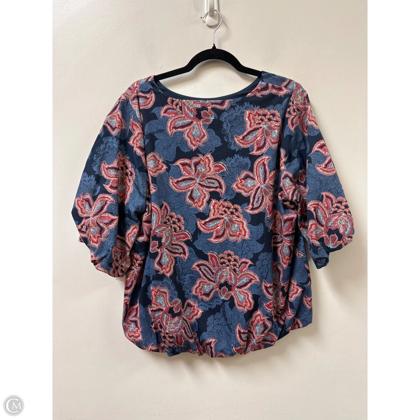 Top Short Sleeve By Chicos In Blue, Size: Xl