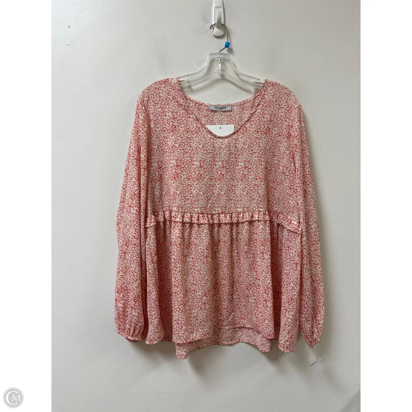 Top Long Sleeve By Ces Femme In Red, Size: L