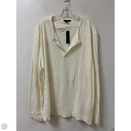 Top Long Sleeve By Theory In Cream, Size: 1x