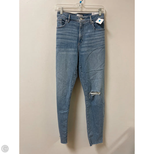 Jeans Straight By Loft In Blue Denim, Size: 14