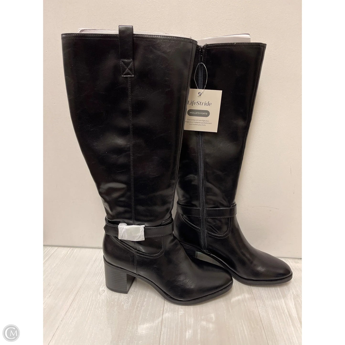 Boots Knee Heels By Life Stride In Black, Size: 8.5