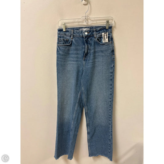 Jeans Straight By Zara In Blue Denim, Size: 2