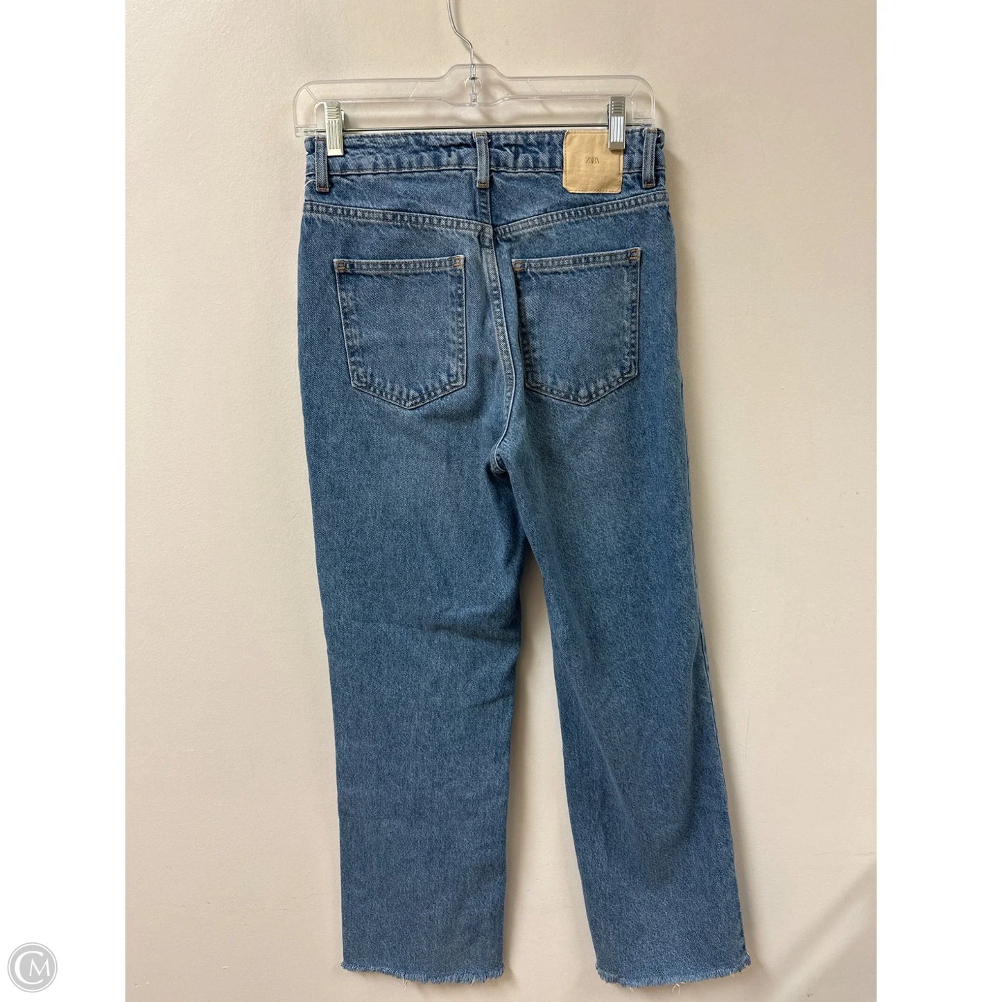 Jeans Straight By Zara In Blue Denim, Size: 2