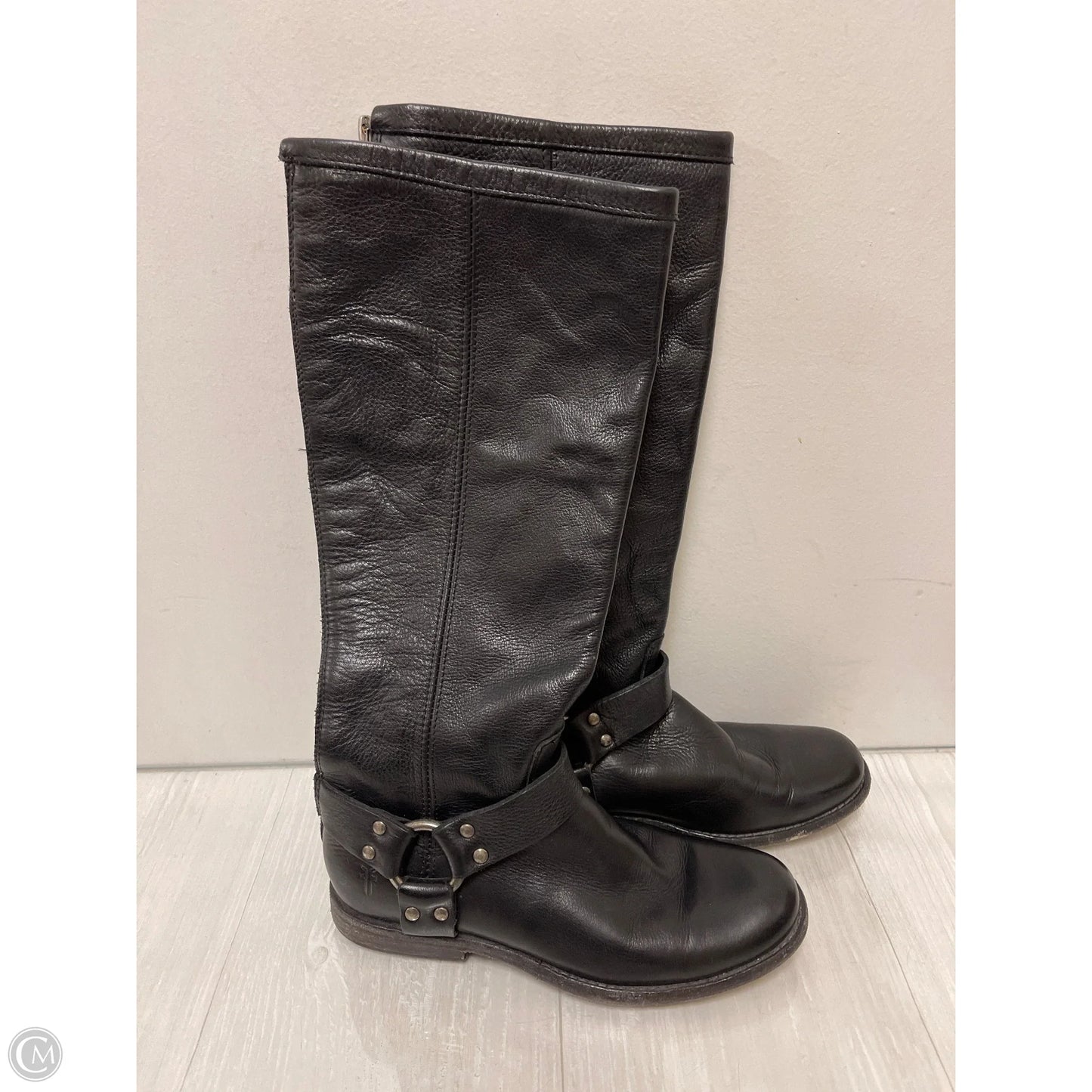 Boots Designer By Frye In Black, Size: 6