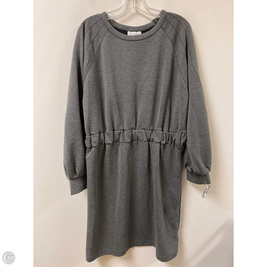 Dress Casual Midi By Prologue In Grey, Size: Xl