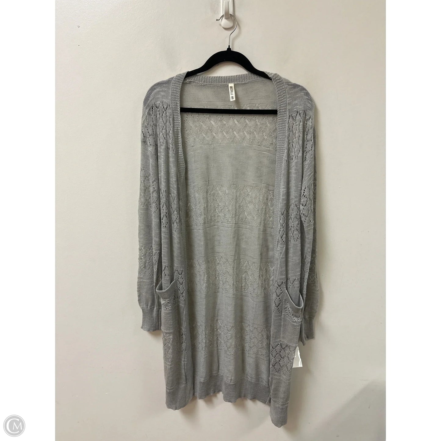 Sweater Cardigan By Clothes Mentor In Grey, Size: S