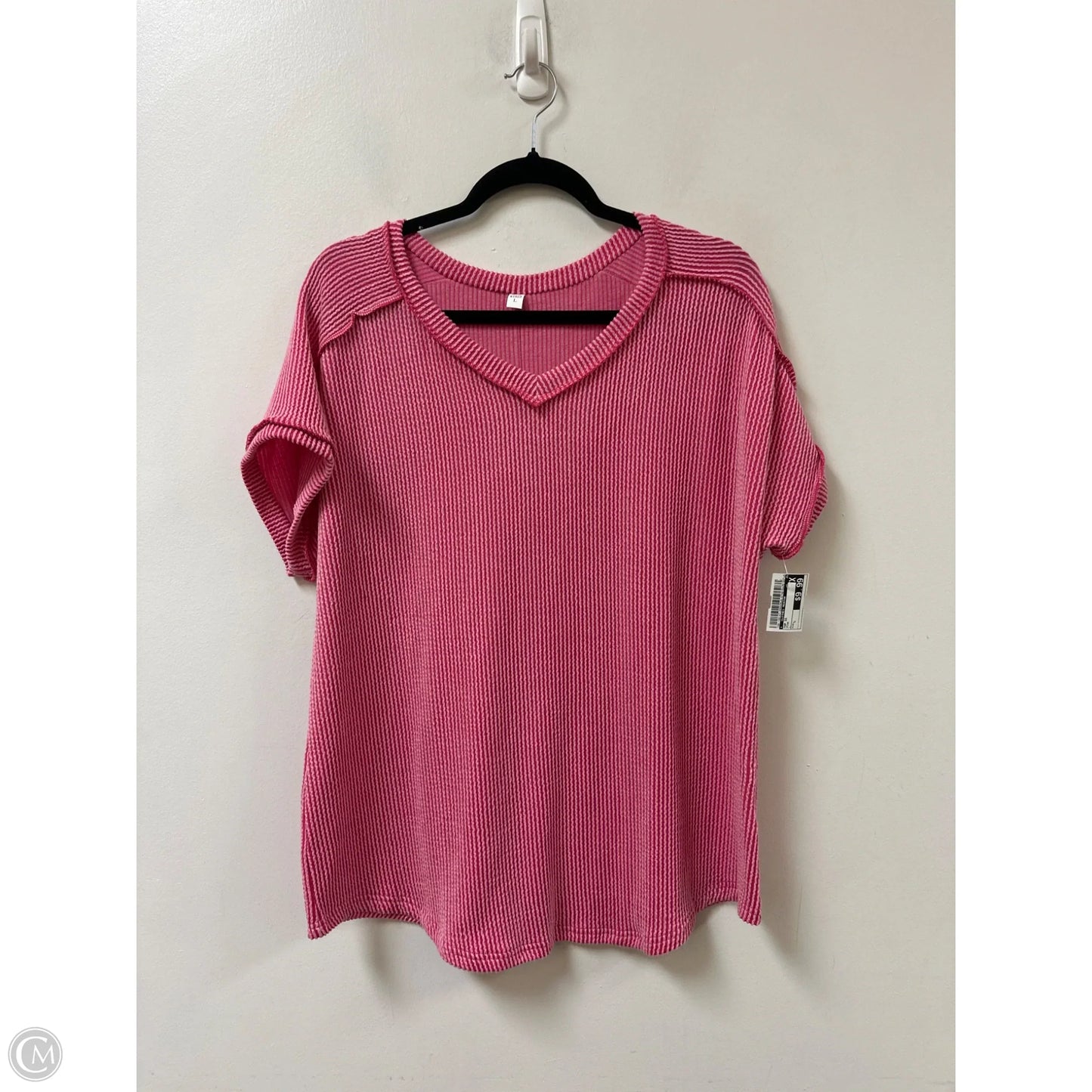 Top Short Sleeve By Clothes Mentor In Pink, Size: L
