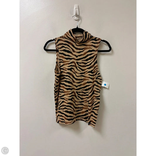 Top Sleeveless By J. Crew In Animal Print, Size: S