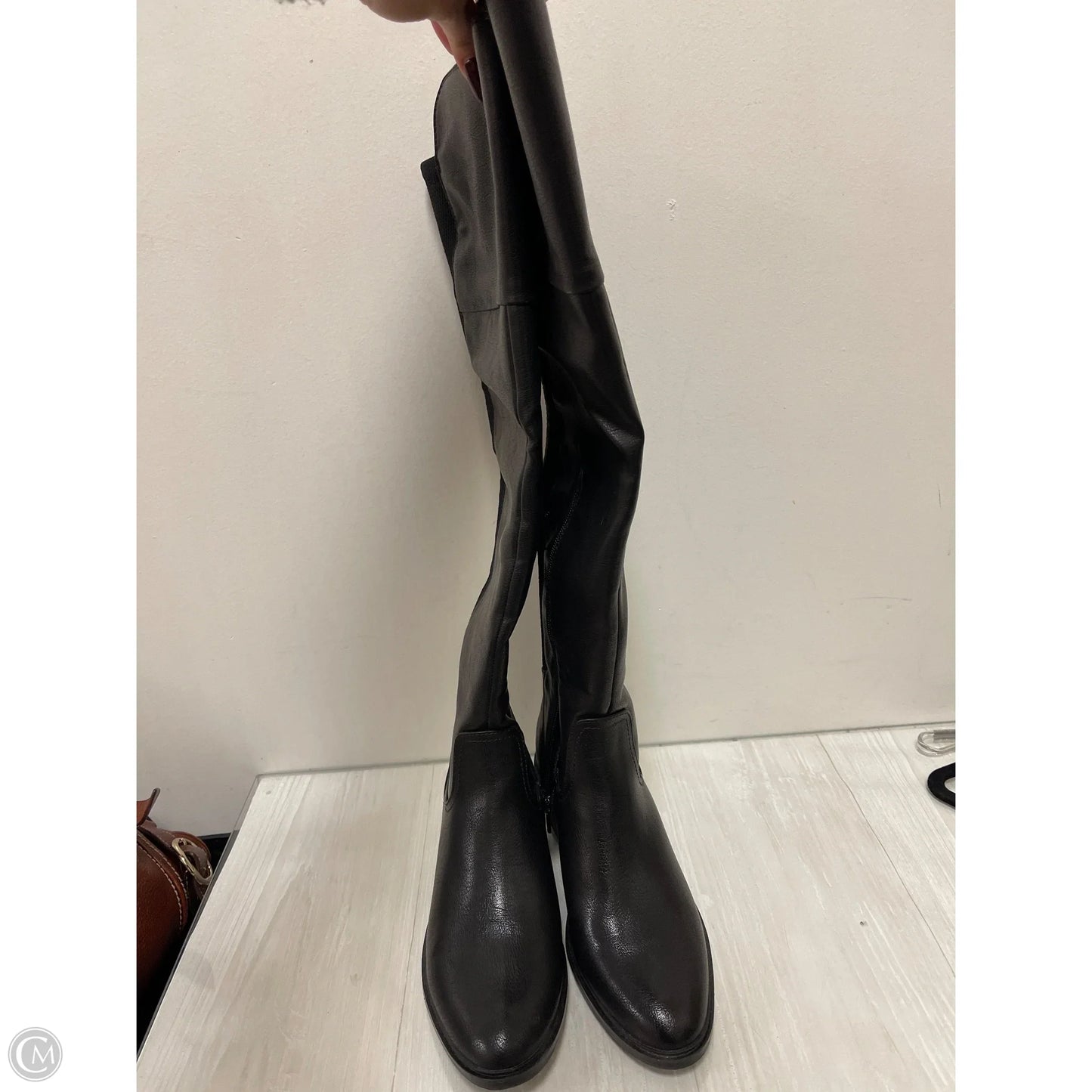 Boots Knee Heels By Bare Traps In Black, Size: 7