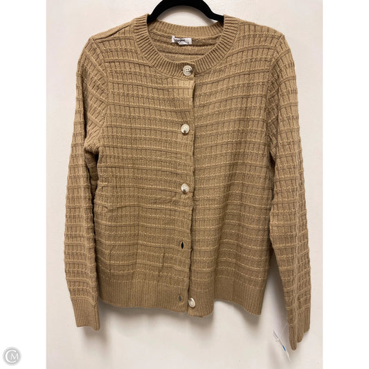 Sweater Cardigan By Zeagoo In Tan, Size: M