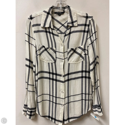 Blouse Long Sleeve By Charlie B In White, Size: Xs