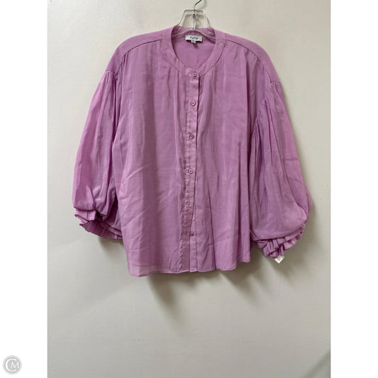 Blouse Long Sleeve By Fate In Purple, Size: M