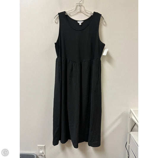 Dress Casual Maxi By Time And Tru In Black, Size: Xl