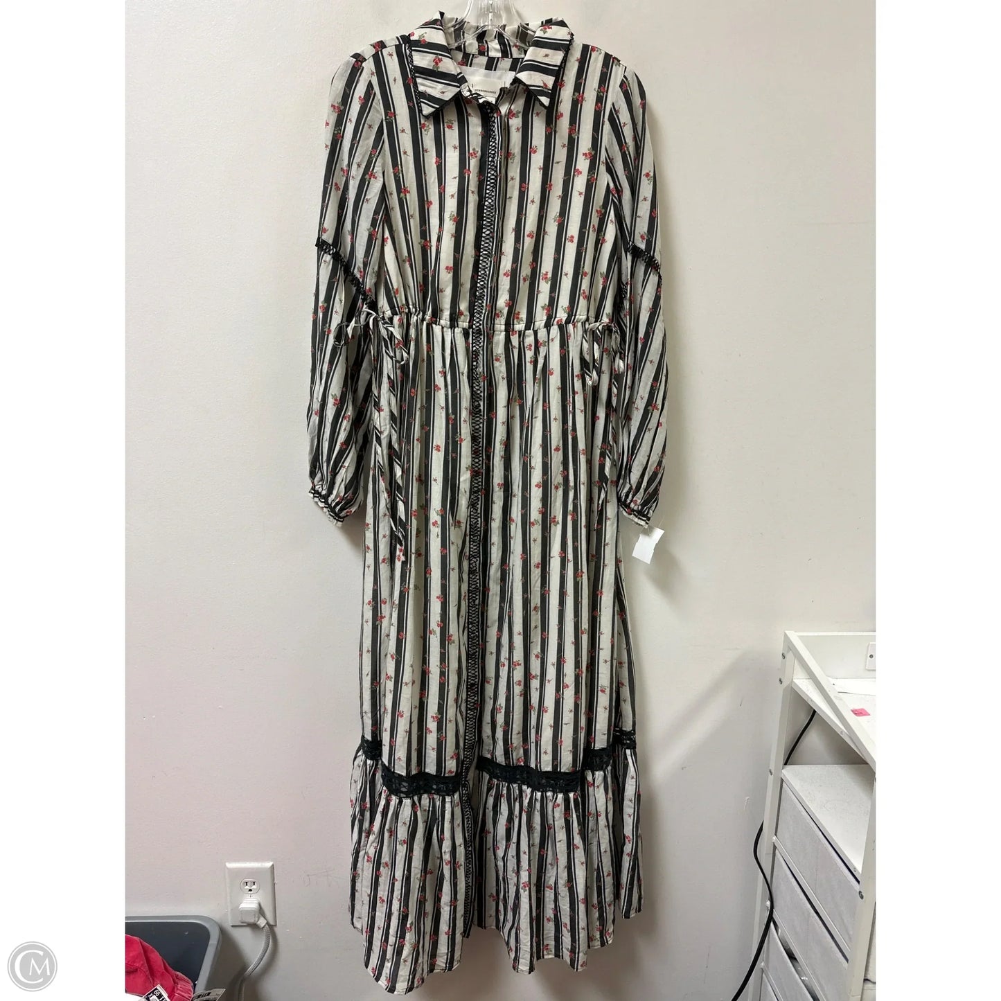 Dress Casual Maxi By Anthropologie In Black & White, Size: Xxs