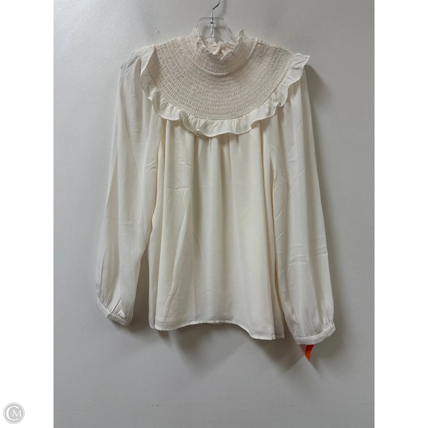 Top Long Sleeve By Loft In Cream, Size: M