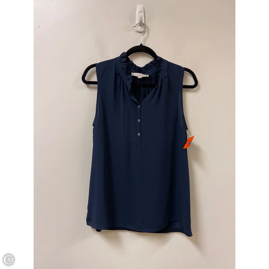 Top Sleeveless By Loft In Navy, Size: M