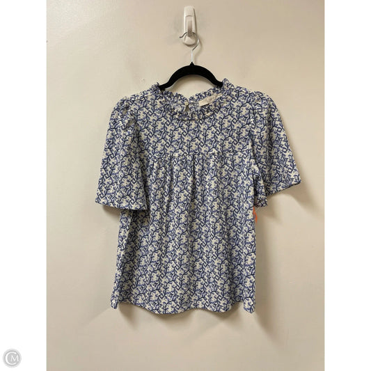 Top Short Sleeve By Loft In Blue, Size: S
