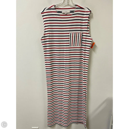 Dress Casual Maxi By Loft In Blue & Red & White, Size: S