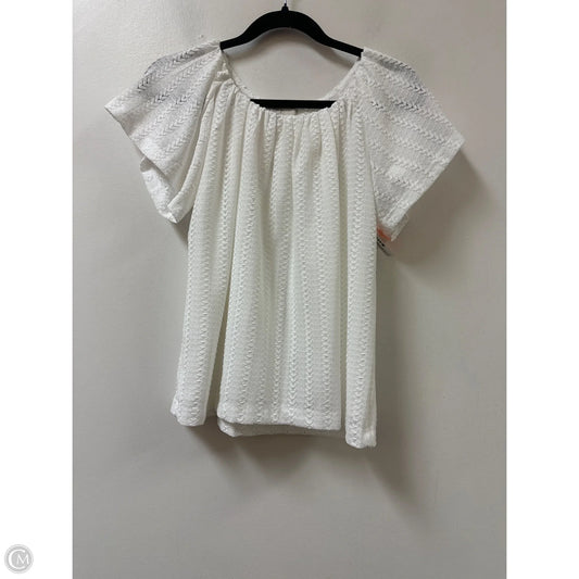 Top Short Sleeve By Loft In White, Size: S
