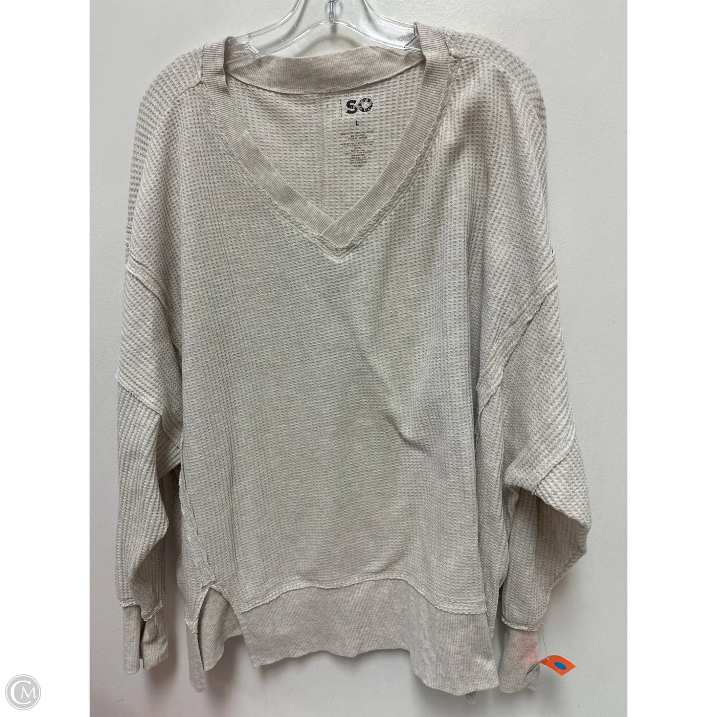 Top Long Sleeve By So In Cream, Size: L