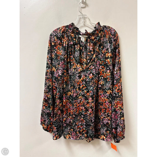 Top Long Sleeve By H&m In Floral Print, Size: Xl