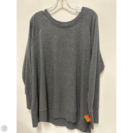 Athletic Sweatshirt Crewneck By Rbx In Grey, Size: 1x