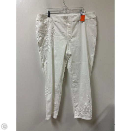 Pants Leggings By Chicos In White, Size: 20