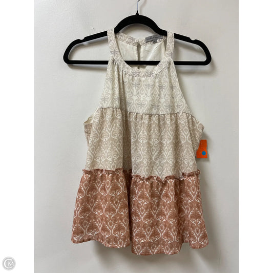 Top Sleeveless By Wishlist In Cream, Size: L