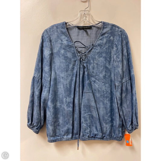 Top Long Sleeve By White House Black Market In Blue, Size: S