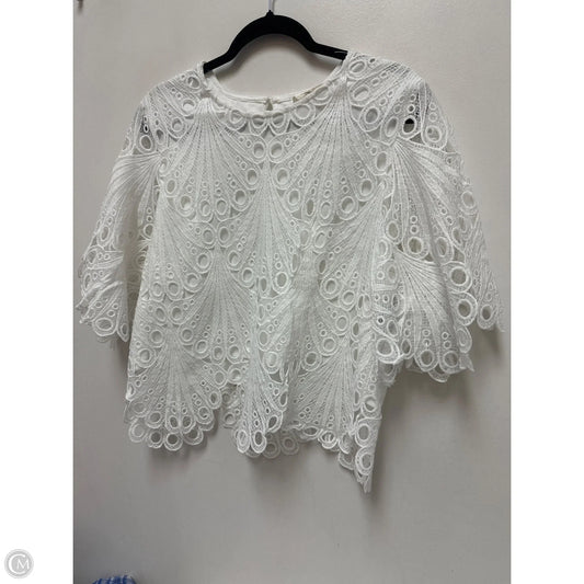 Top Short Sleeve By Blue Tassel In White, Size: Xl