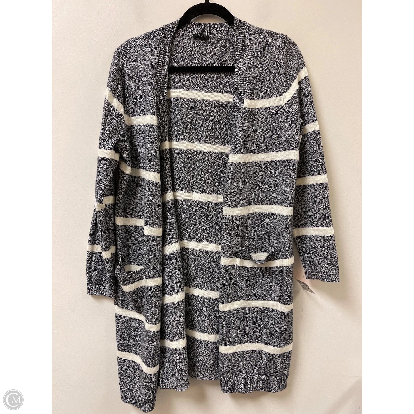 Sweater Cardigan By Talbots In Navy, Size: L