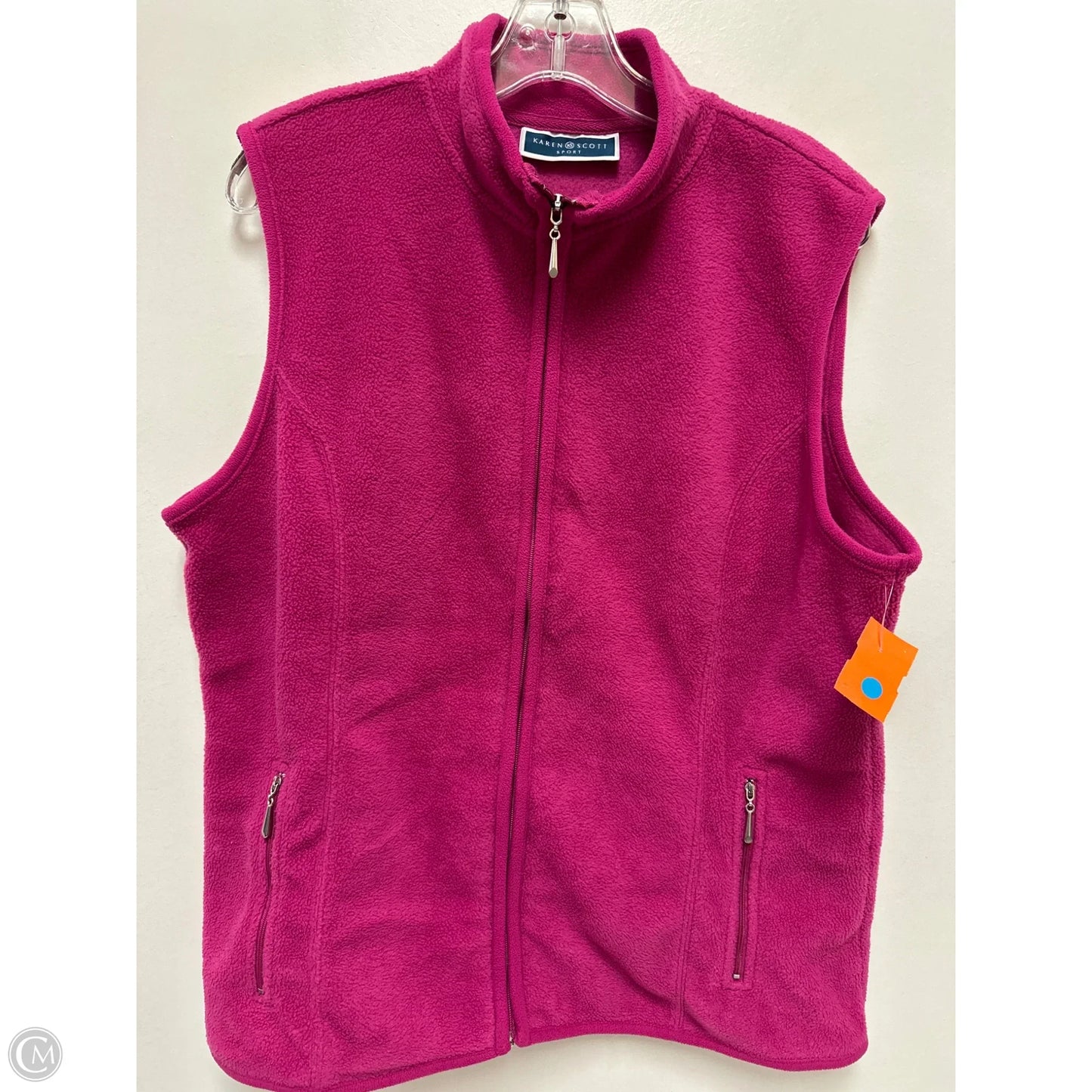 Vest Fleece By Karen Scott In Purple, Size: L
