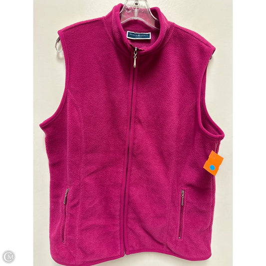Vest Fleece By Karen Scott In Purple, Size: L