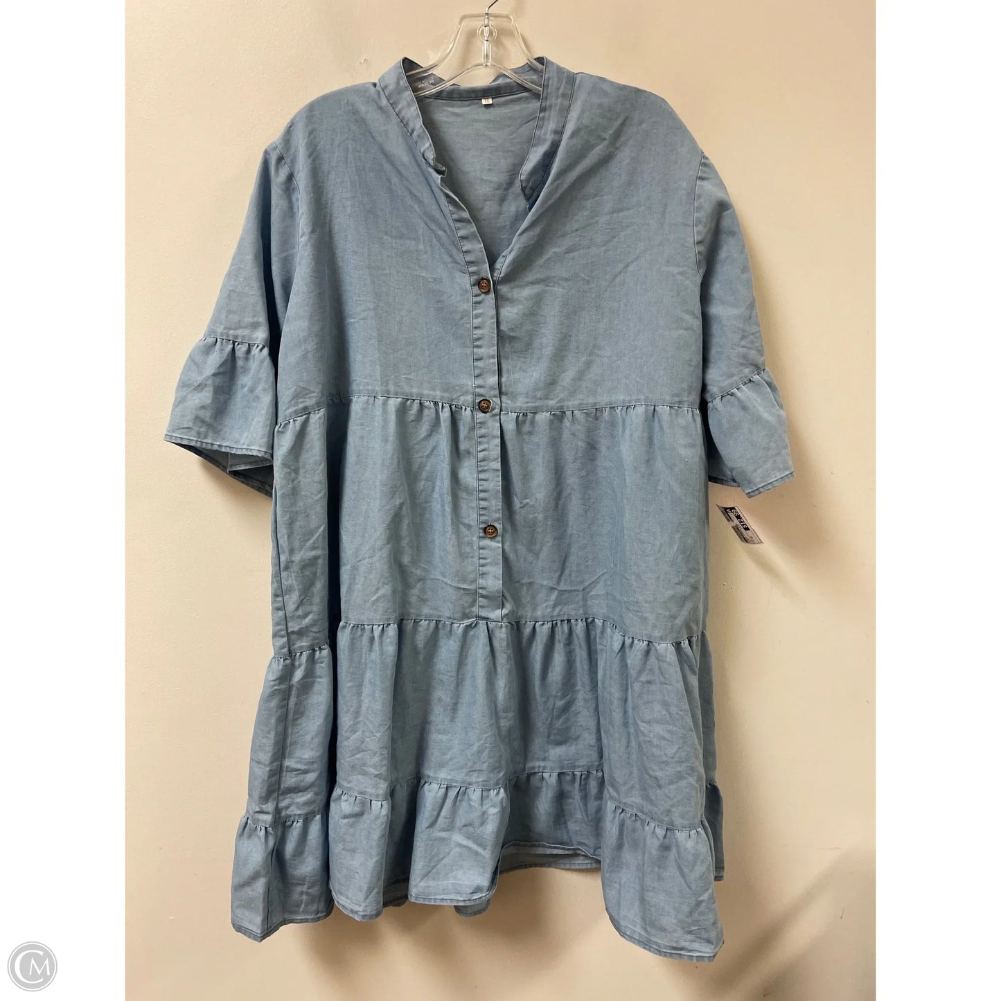 Dress Casual Midi By Clothes Mentor In Blue, Size: 1x