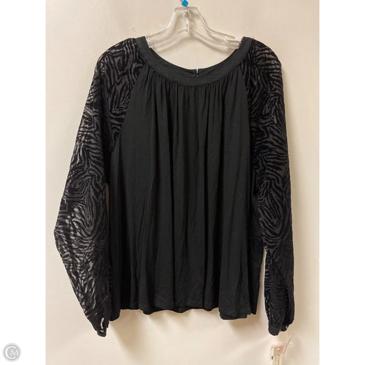 Top Long Sleeve By Zac And Rachel In Black, Size: Xl