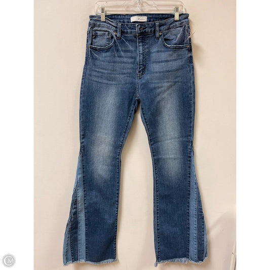 Jeans Wide Leg By Kancan In Blue Denim, Size: 10