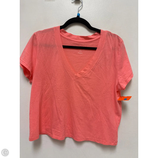 Top Short Sleeve By Universal Thread In Coral, Size: Xl