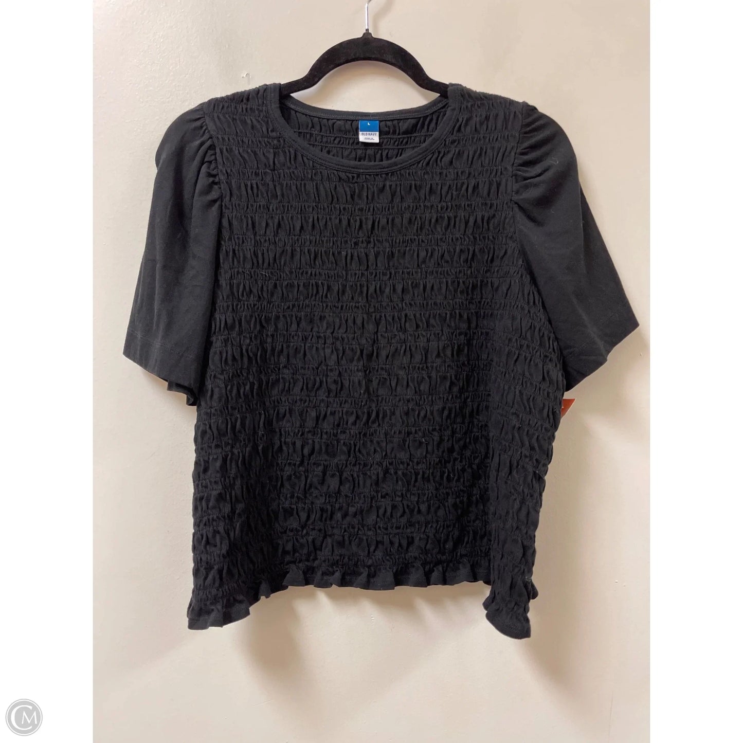 Top Short Sleeve By Old Navy In Black, Size: L