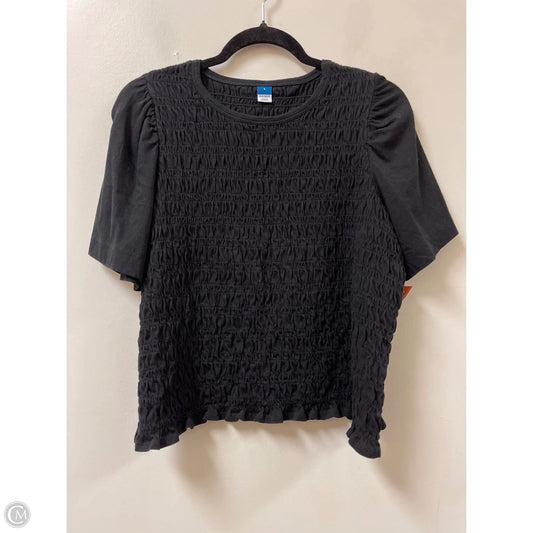 Top Short Sleeve By Old Navy In Black, Size: L