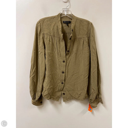 Blouse Long Sleeve By Banana Republic In Green, Size: S