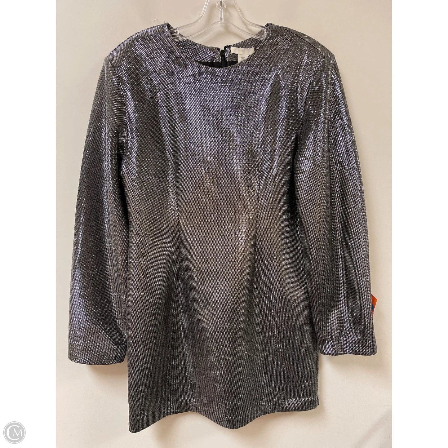 Dress Party Midi By H&m In Silver, Size: M